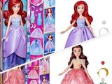 Poupée Ariel, princesse Disney, aux cheveux roux, vêtue d'une robe, dans une boîte