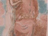 a picture of a painting of a woman holding a baby