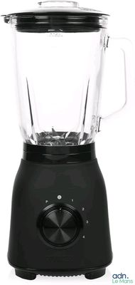 a blender that is sitting on a white surface