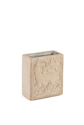 JUST ANDERSEN (1884-1943) Vase rectangulaire. En grès chamot…