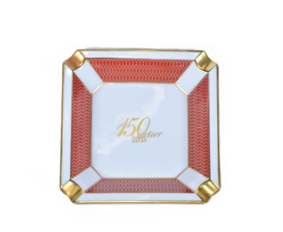 CARTIER - CENDRIER 150 ans en porcelaine de Limoges.