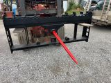 a red pipe sticking out of the back of a truck