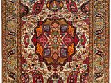 an oriental rug with a floral design on a white background