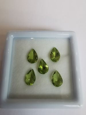 PERIDOT IF à VVS Nbr 5 Pakistan poire 9 x 6 5,42ct