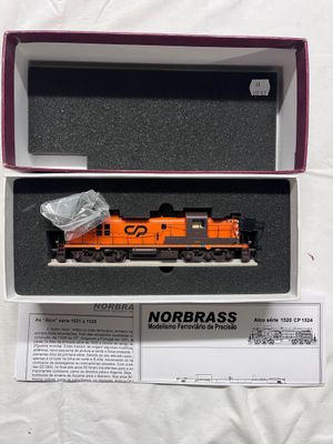 HO – NORBRASS – motrice DIESEL Alco Série CP 1520 bicolore orange/marr - Photo 1