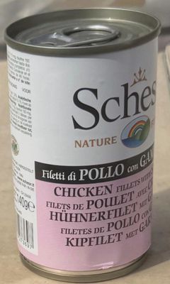 a can of food that is sitting on a table