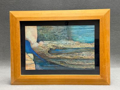 D. WEGERS Dessin abstrait encadrée. signée en bas à gauche e…