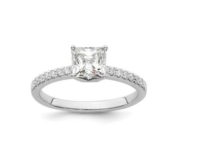 BAGUE EN OR BLANC 18K SERTIE DE DIAMANTS NATURELS D'UN POIDS… - Photo 1