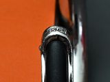 a close up of a bike tire with a ring on it