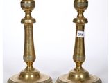 pair of antique brass candlesticks
