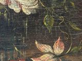 painting of a still life of flowers in a vase on a table
