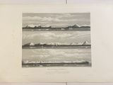 a black and white photo of a mountain range