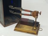 an old sewing machine that is sitting on a table