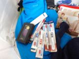 a pile of toothbrushes, toothpaste, toothpaste, toothpaste, toothpaste, toothpaste, toothpaste
