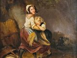 une image représentant un tableau où l'on voit une femme portant un enfant