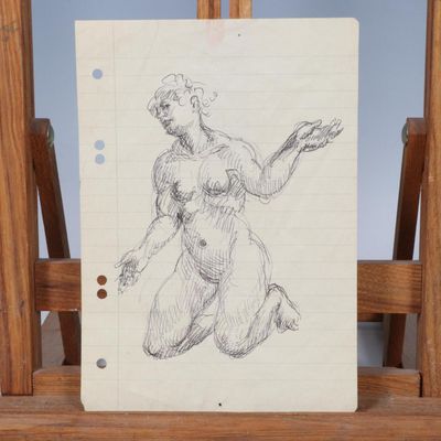 Ecole française du XIXe Un ensemble de 4 dessins à l'encre s…