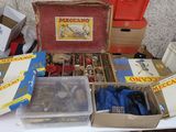 many boxes of assorted items sitting on a table