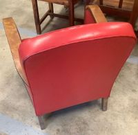 Fauteuil club style Art-Deco des années 60, structure bois e… (photo 3)