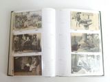 an open book with pictures of people on it
