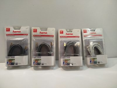 four different types of earphones are shown in the packaging