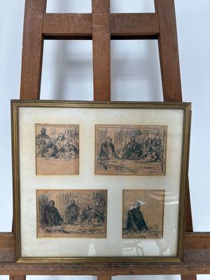 une photo d'une photo représentant un groupe de personnes assises sur une chaise