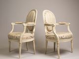 pair of louis xvi style armchairs