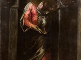 an image of a painting of a woman holding a baby