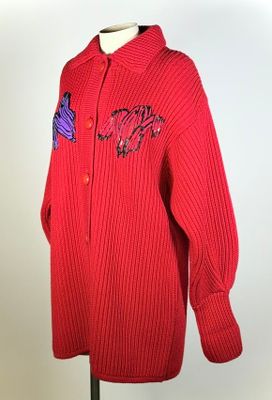 KARL LAGERFELD cardigan ou manteau court, 100% laine, couleu…