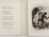 an open book with a picture of a man riding a horse