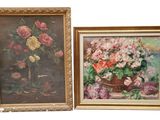 un tableau représentant un vase de fleurs et un tableau représentant un vase de fleurs