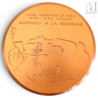 MATHIEU Georges (1921-2012) Médaille en bronze