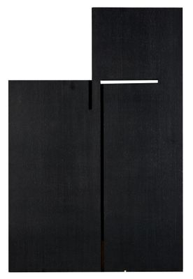 Laszlo HERSZEGH Cross Monochrome sur bois - Photo 1