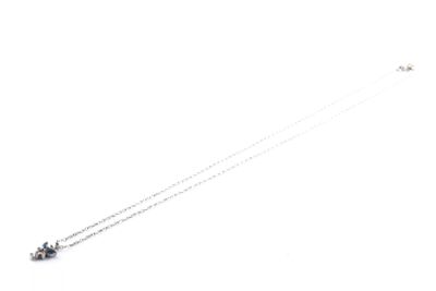 collier en argent avec un pendentif en forme d'étoile sur une chaîne, sur fond blanc