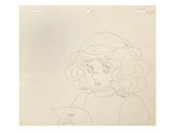 an image of a drawing of a woman holding a piece of paper