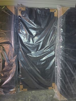 several pieces of plastic are wrapped in plastic to protect them from the sun