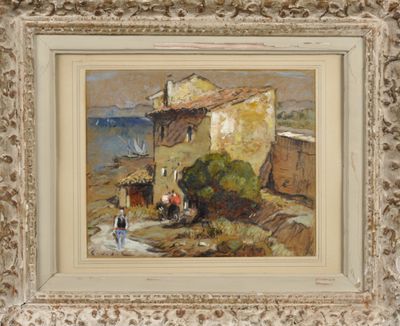 Gustave VIDAL : (1876-1950) : Maison de pêcheur. - Photo 1