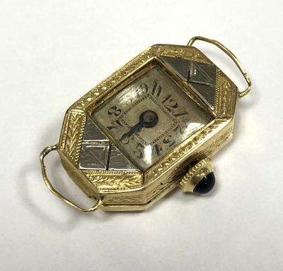 Boitier de montre en or jaune et blanc 18 carats (soit 750/1…