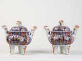 pair of chinese porcelain teapots and covers