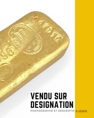 the cover of the book vendu sur designation, with a gold bar in the foreground
