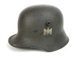 an image of a helmet with a sticker on it on a white surface