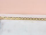 bracelet à chaîne plaquée or avec un fermoir en diamant