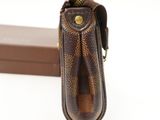 louis vuitton monogram canvas cross body bag in brown and brown