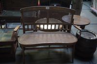 banquette de style THONET - vers 1920 - avec cannage - L : 1…