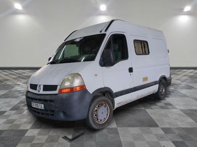a white van that is parked on a checkered floor