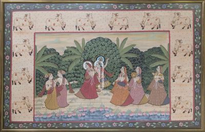 une image représentant un tableau où l'on voit un groupe de femmes dans un jardin