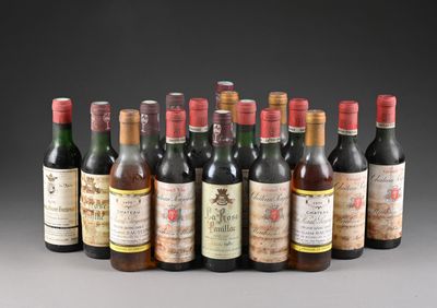 un groupe de bouteilles de vin posées sur une table