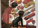 un livre sur lequel figure une femme et un enfant jouant avec des petites voitures
