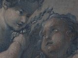 painting of a young boy and a young girl with a book