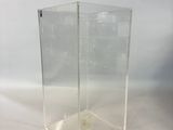 rectangular clear acrylic display case with clear base