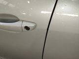 a close up of a door handle on a car
